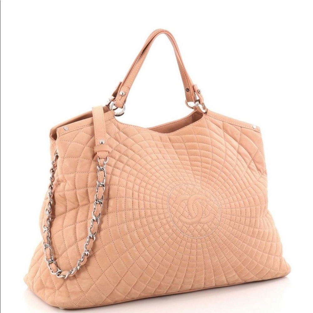 Chanel Spiral Sea Tote Quilted Iridescent Calfskin